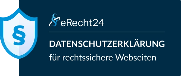 Mit dem eRecht24-Siegel geprüfte Datenschutzerklärung